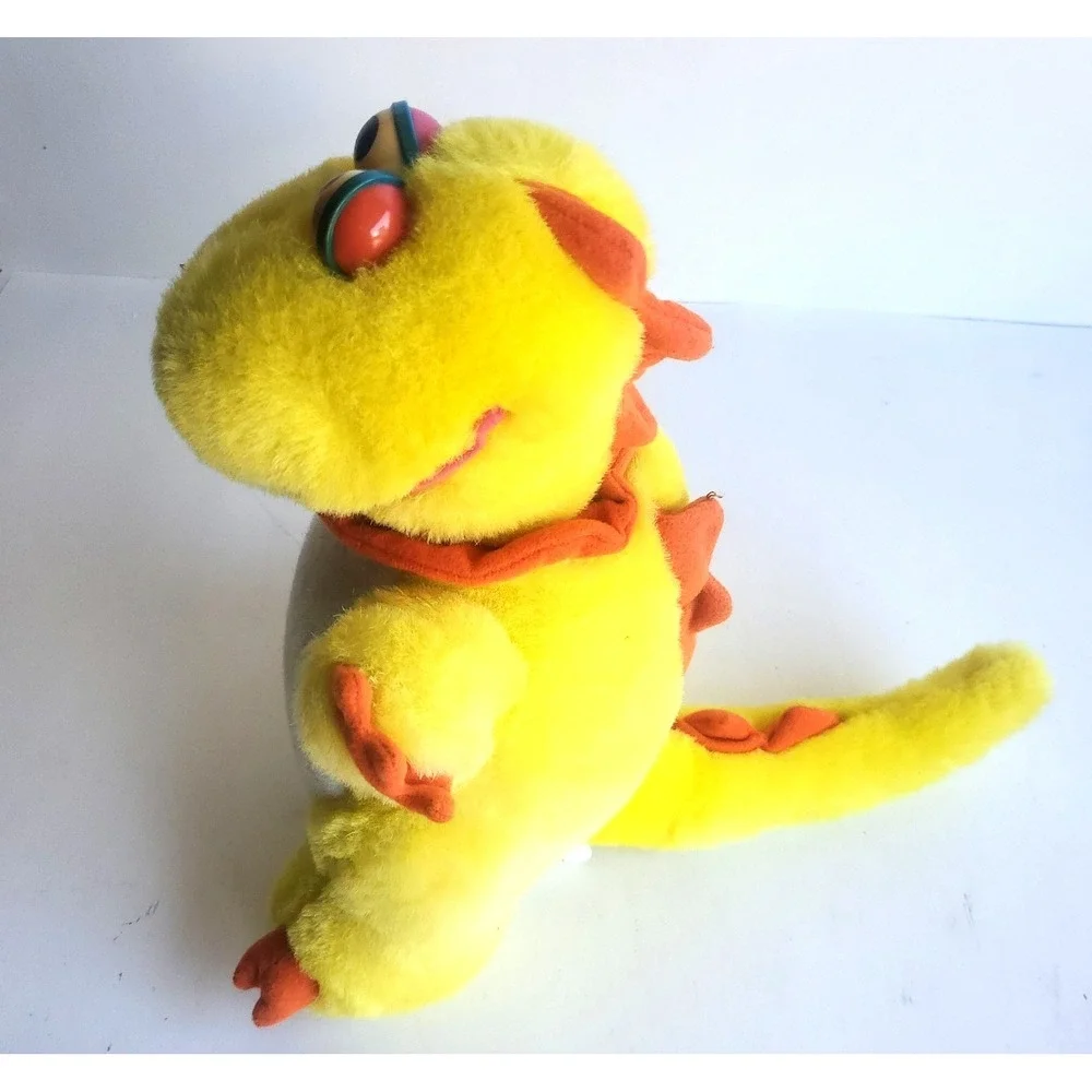 Yellow Dinosaur Dragon Plush‎ Stuffed Animal Malibu Fun rare HTF